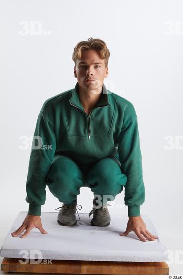 Man White Athletic Male Studio Poses