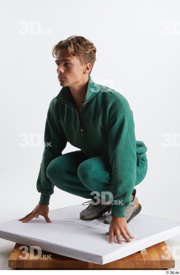 Man White Athletic Male Studio Poses