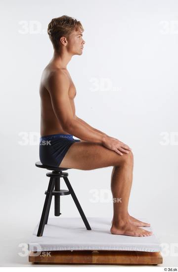 Man White Athletic Male Studio Poses