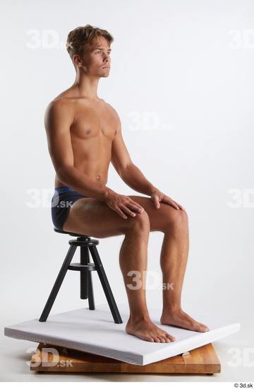 Man White Athletic Male Studio Poses