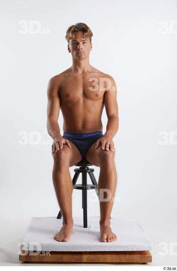 Man White Athletic Male Studio Poses