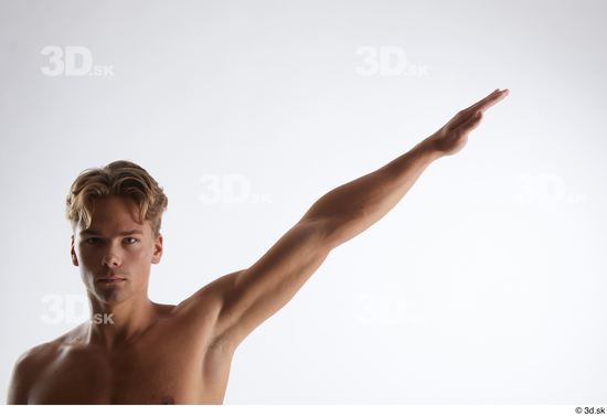 Man White Athletic Male Studio Poses