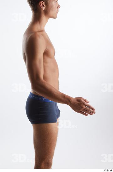 Man White Athletic Male Studio Poses