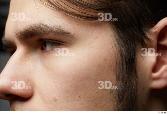 Eye Face Nose Cheek Ear Hair Skin Man White Slim Studio photo references