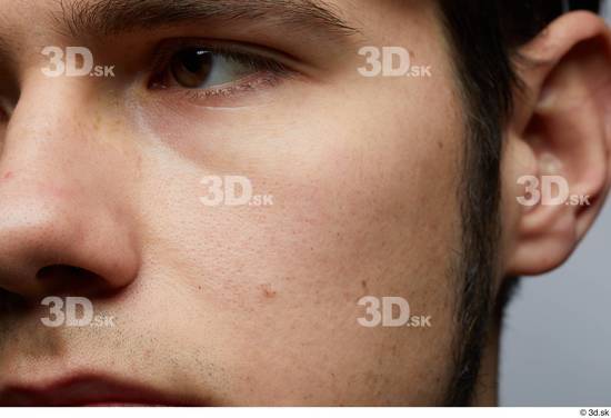 Face Nose Cheek Ear Hair Skin Man White Slim Studio photo references