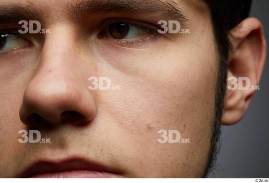 Face Mouth Nose Cheek Ear Skin Man White Slim Studio photo references