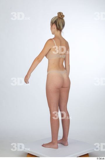 Woman White Slim Female Studio Poses