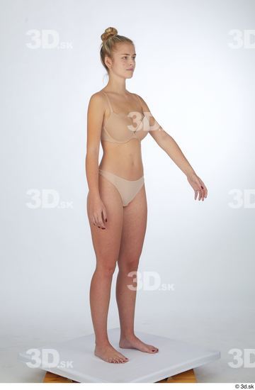 Woman White Slim Female Studio Poses