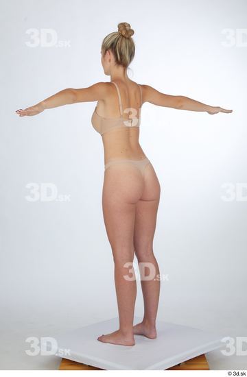 Woman White Slim Female Studio Poses