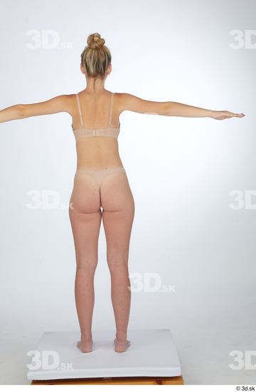 Woman White Slim Female Studio Poses