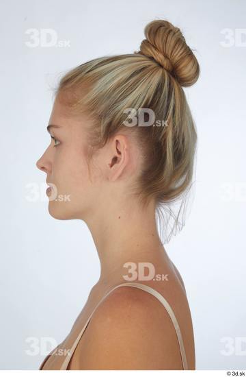 Woman White Slim Female Studio Poses