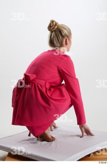 Woman White Slim Female Studio Poses