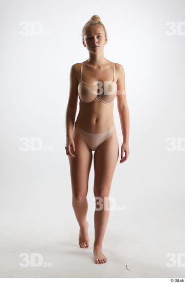 Woman White Slim Female Studio Poses