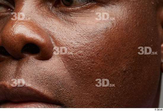 Face Nose Cheek Skin Man Black Chubby Wrinkles Studio photo references