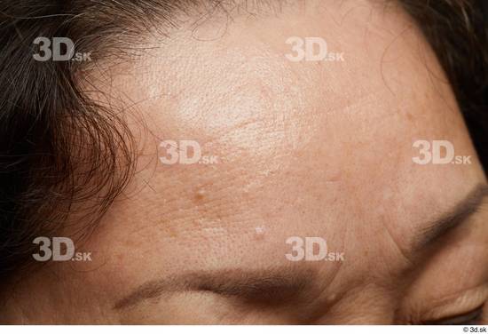 Face Skin Woman Asian Chubby Wrinkles Studio photo references