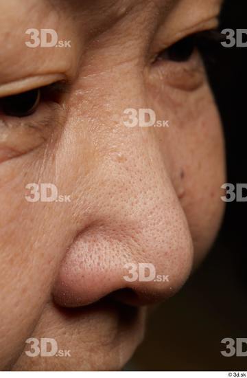 Face Nose Skin Woman Asian Chubby Wrinkles Studio photo references