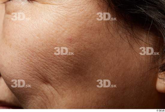 Face Cheek Skin Woman Asian Chubby Wrinkles Studio photo references