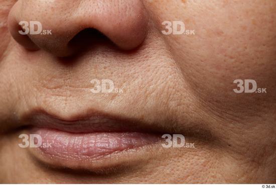 Face Mouth Nose Skin Woman Asian Chubby Wrinkles Studio photo references