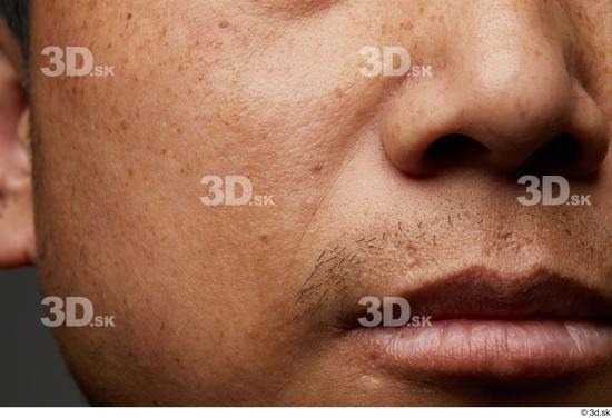 Face Mouth Nose Cheek Skin Man Asian Slim Studio photo references