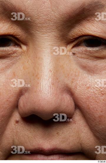 Face Nose Skin Woman Asian Chubby Wrinkles Studio photo references