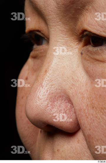 Face Nose Skin Woman Asian Chubby Wrinkles Studio photo references