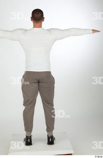 Man White Muscular Male Studio Poses