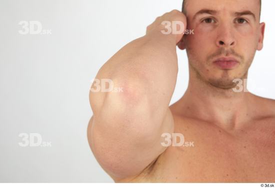 Man White Muscular Male Studio Poses