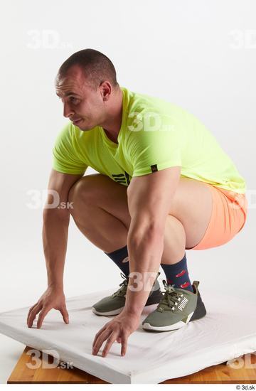 Man White Muscular Male Studio Poses