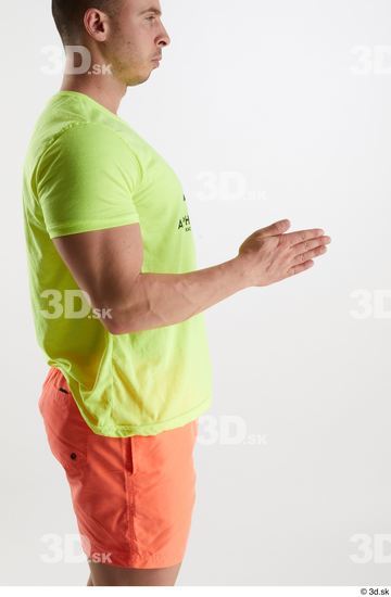 Man White Muscular Male Studio Poses