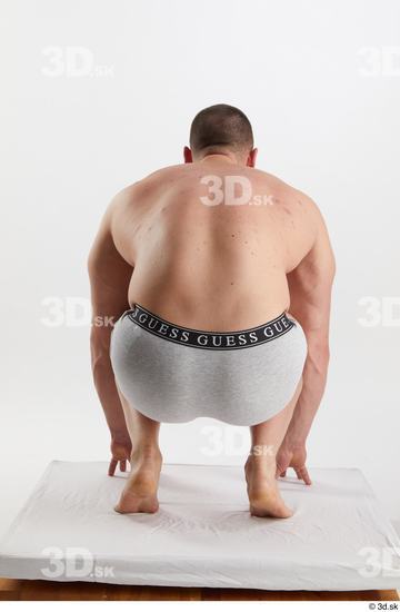 Man White Muscular Male Studio Poses