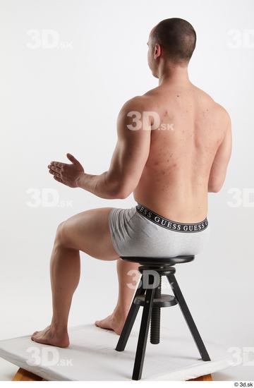 Man White Muscular Male Studio Poses