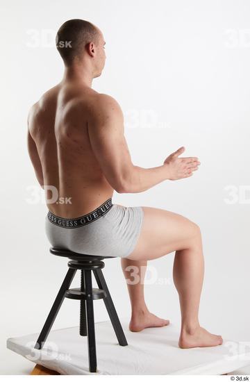 Man White Muscular Male Studio Poses