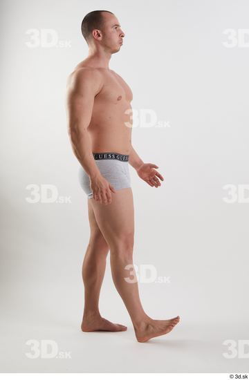 Man White Muscular Male Studio Poses