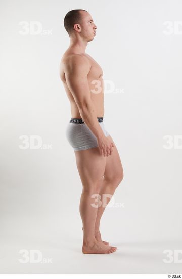 Man White Muscular Male Studio Poses