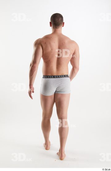 Man White Muscular Male Studio Poses