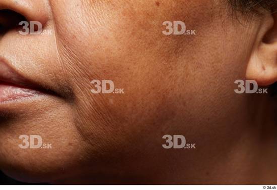 Face Cheek Skin Woman Black Slim Wrinkles Studio photo references