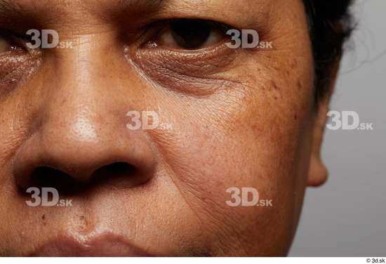 Eye Face Nose Cheek Skin Woman Black Slim Wrinkles Studio photo references