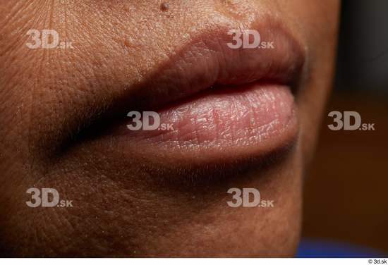 Face Mouth Skin Woman Black Slim Wrinkles Studio photo references