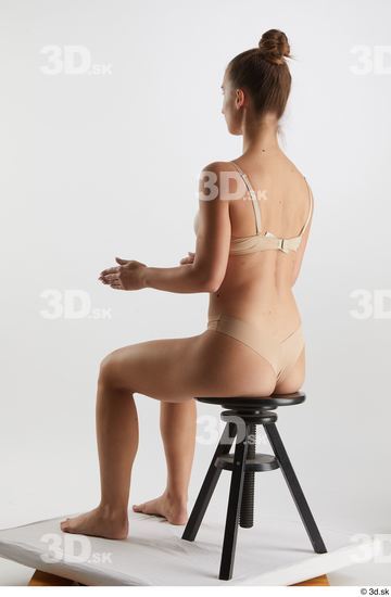 Woman White Slim Female Studio Poses