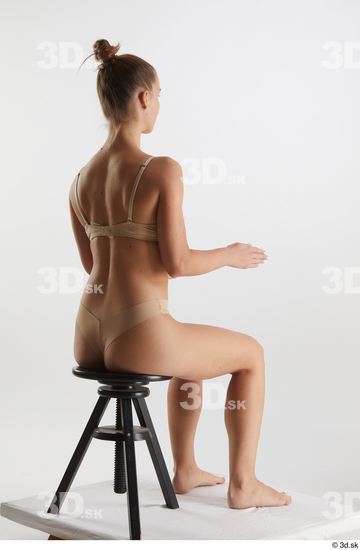 Woman White Slim Female Studio Poses