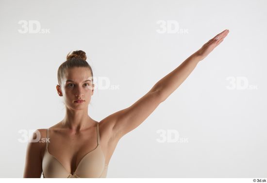 Woman White Slim Female Studio Poses