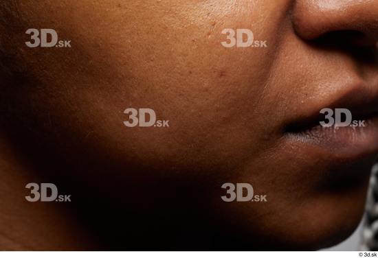 Face Mouth Cheek Skin Woman Black Chubby Studio photo references