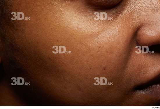 Face Cheek Skin Woman Black Chubby Studio photo references