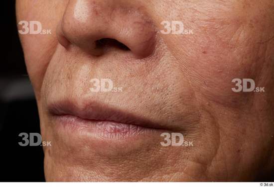 Face Mouth Nose Cheek Skin Man Asian Slim Wrinkles Studio photo references