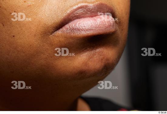 Face Mouth Cheek Skin Woman Black Chubby Studio photo references