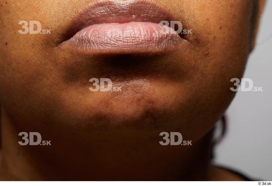 Face Mouth Skin Woman Black Chubby Studio photo references