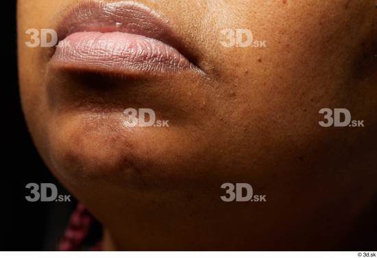 Face Mouth Cheek Skin Woman Black Chubby Studio photo references