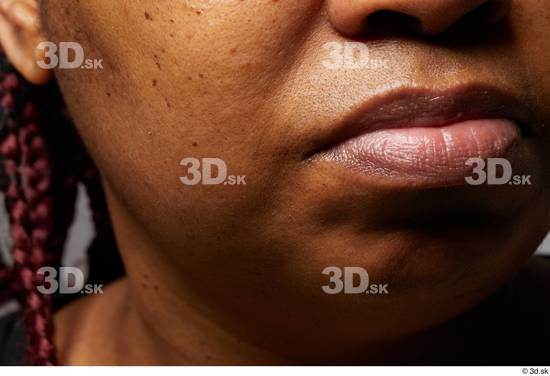 Face Mouth Cheek Skin Woman Black Chubby Studio photo references