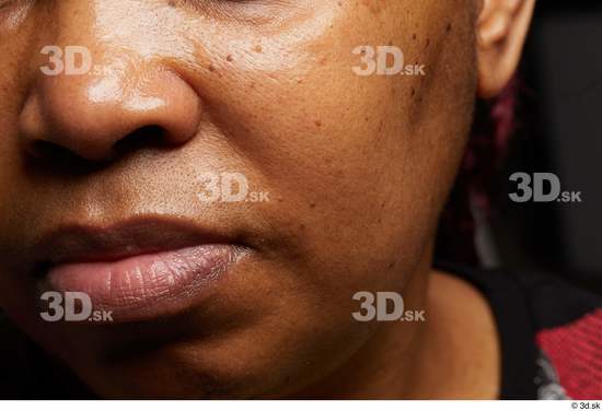 Face Mouth Nose Cheek Skin Woman Black Chubby Studio photo references