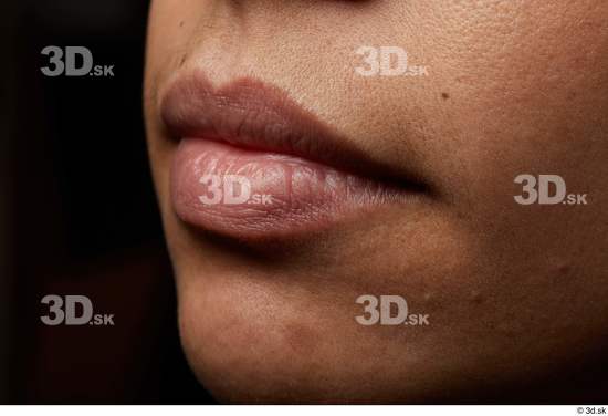 Face Mouth Skin Woman Black Slim Studio photo references